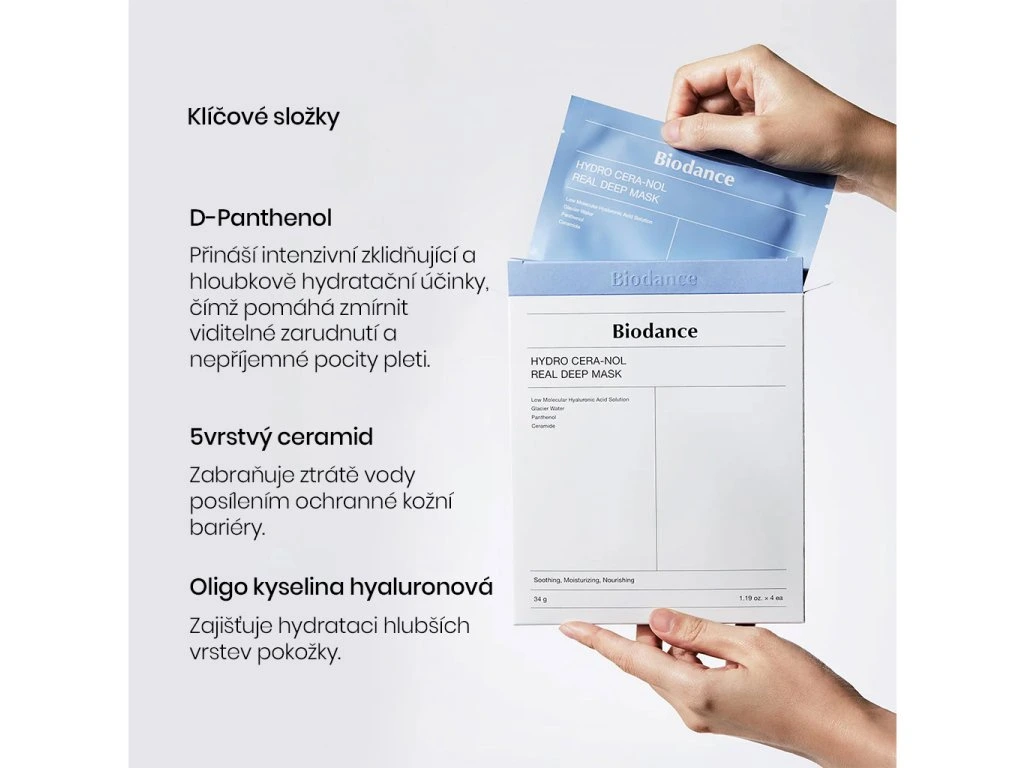 Hydro Cera-nol Zklidňující a posilující korejská maska